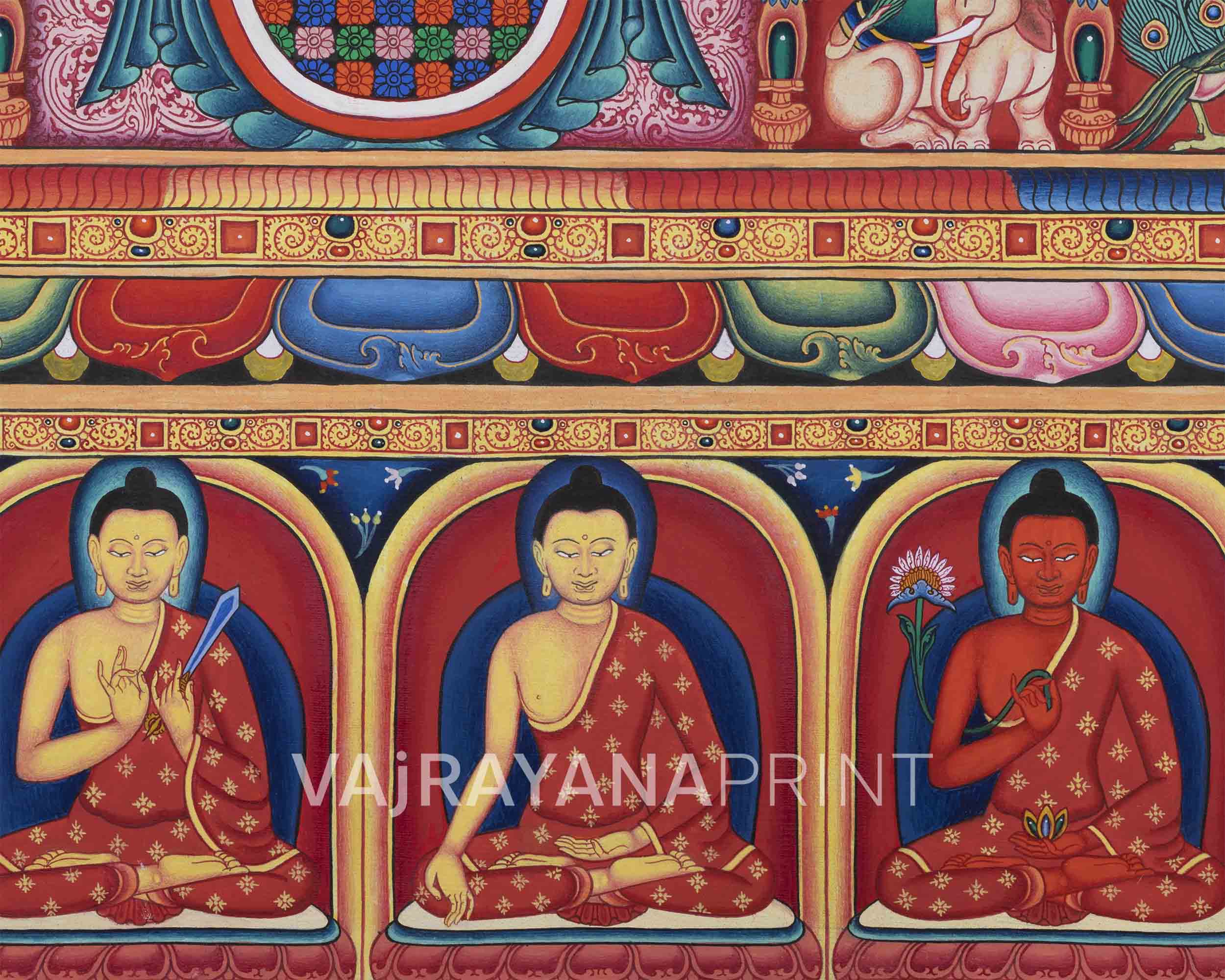 High-Quality Print Of Buddha Vairocana | Transcendent Buddha Of Vajrayana Buddhism