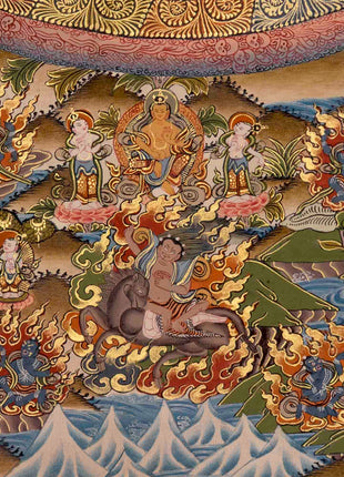 Beautiful Buddha Mandala Thangka | Sacred Wall Decor
