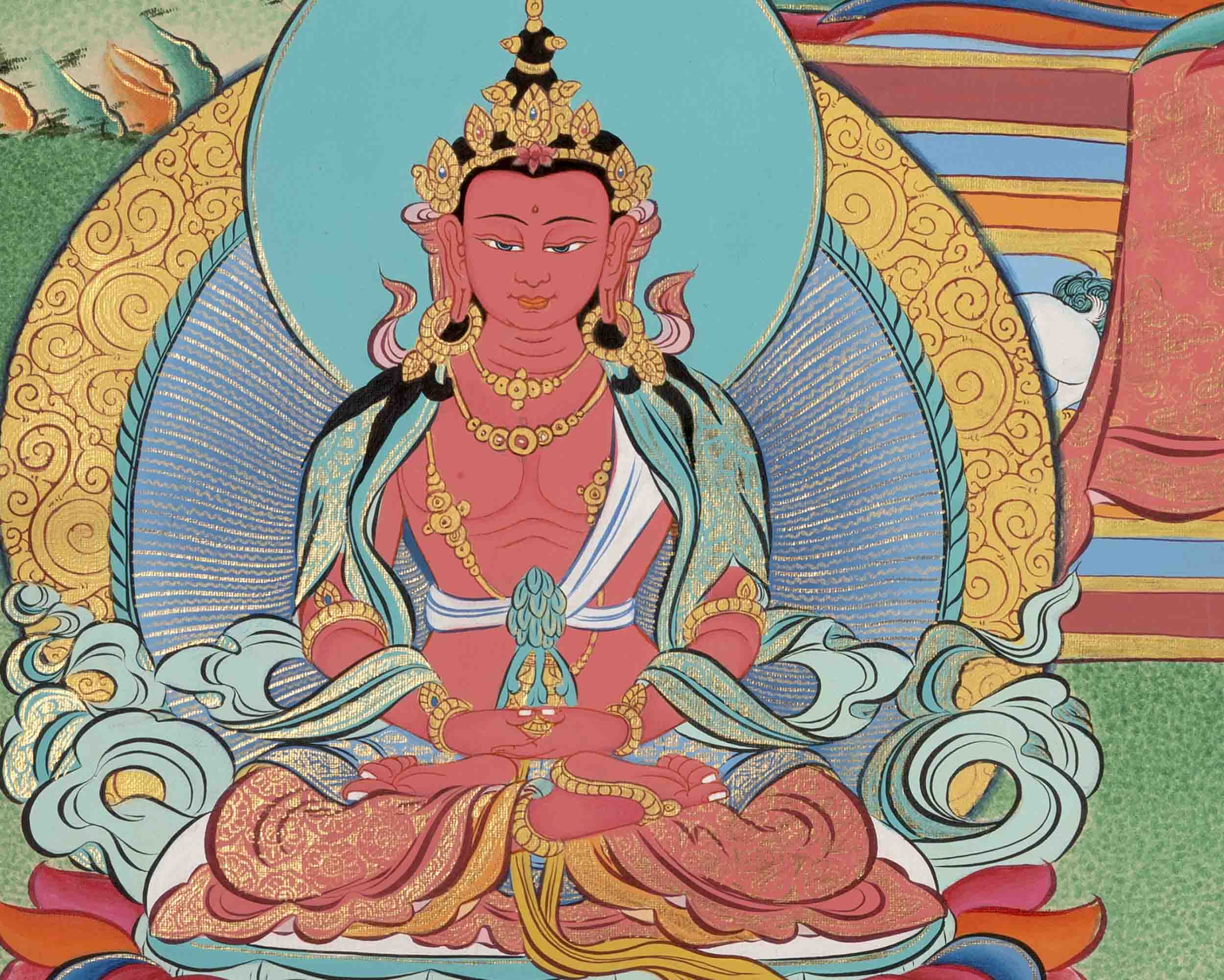 White Tara Thangka Painting | Religious Buddhist Art | Wall Decors