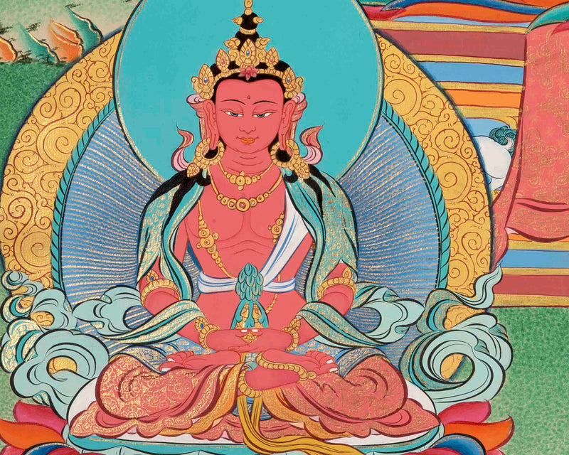 White Tara Thangka Painting | Religious Buddhist Art | Wall Decors