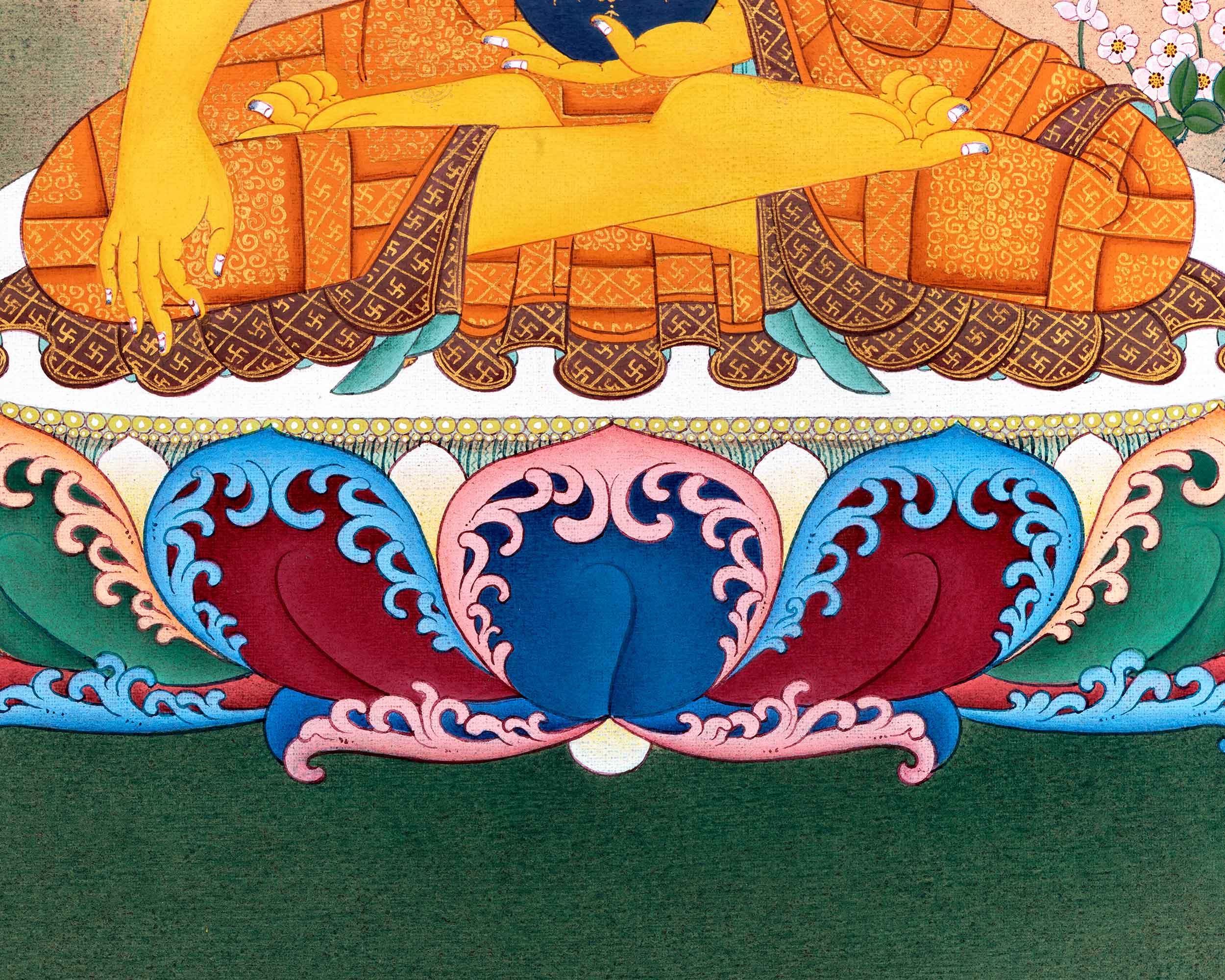 Shakyamuni Buddha  Traditional Thangka | Tibetan Buddhist Art