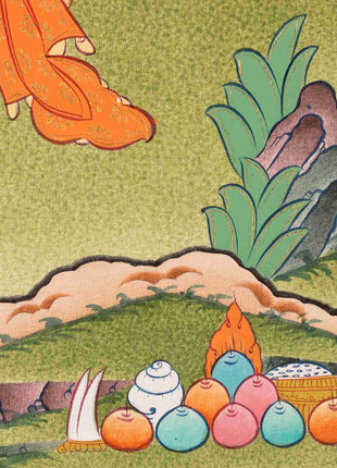 White Tara | Female Bodhisattva Thangka | Religious Buddhist Paint