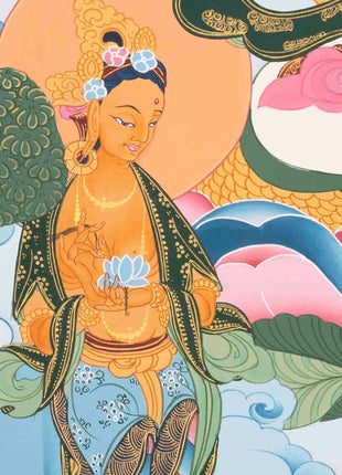 Avalokitesvara Chenresig Thangka | Religious Buddhist Art | Buddhist Gifts