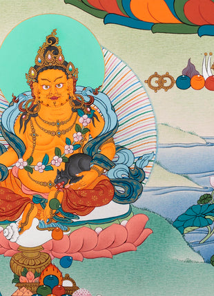 Namtoshe Thangka | Jambala Vasundhara | Tibetan Buddhist Wealth Deities