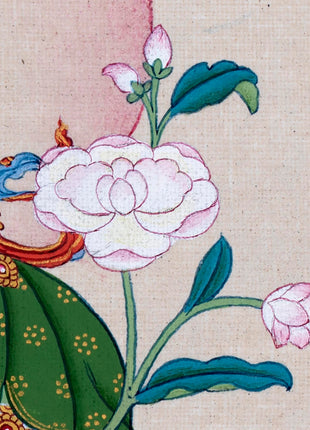 White Tara Thangka | Karma Gadri Style Painting | Female Buddha
