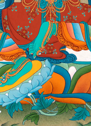 Green Tara Meditation Thangka | Deity of Compassion | Tibetan Art