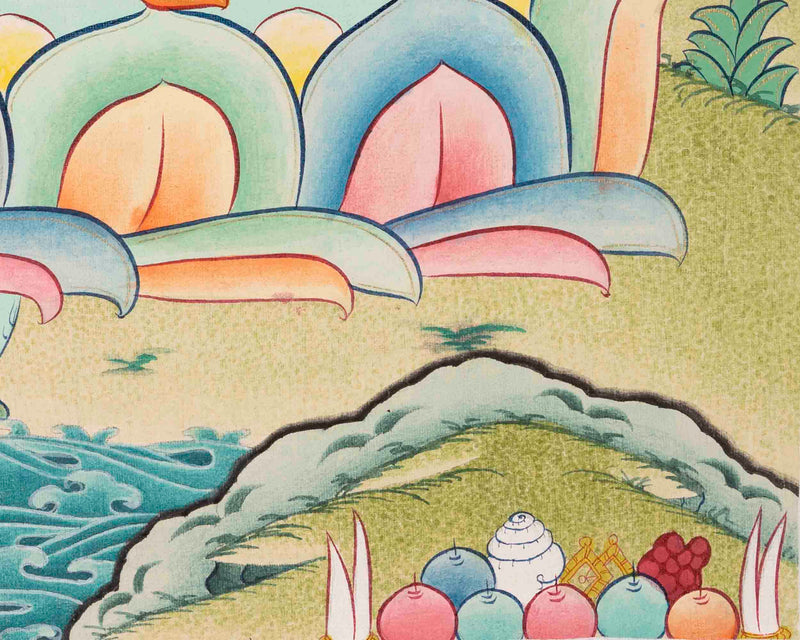 Shakyamuni Buddha Thangka | Traditional Tibetan Painting | Wall Decors