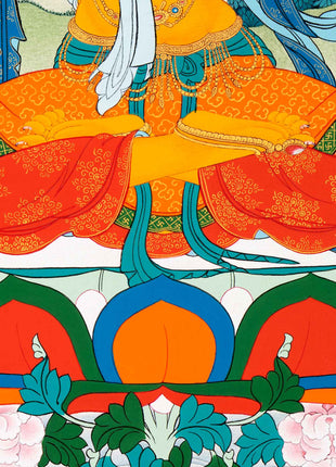 Bodhisattva Manjushri Thangka | Traditionally Hand Painted Buddhist Art