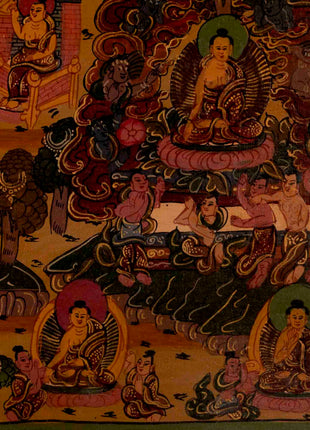 Oil Varnished Buddha life Story | Wall Decoration Painting