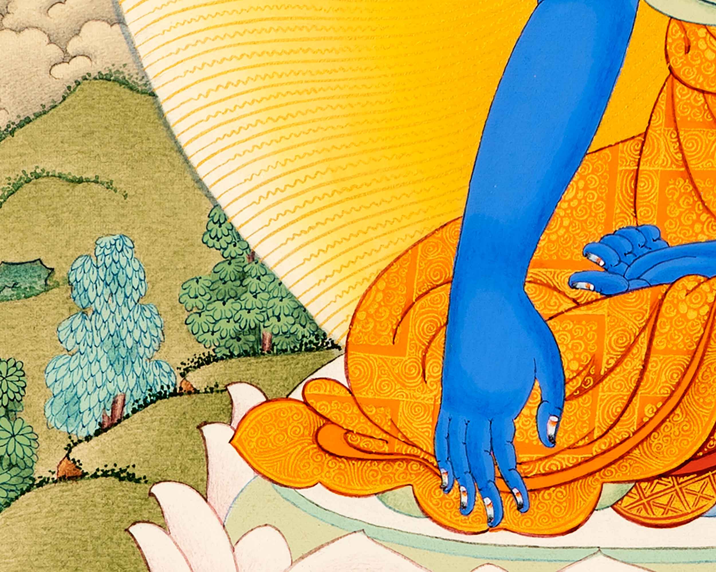 Buddha Akshobhya (Mitrupa) Thangka Print