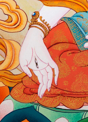 White Tara Symbolism Thangka | Hand-Painted Tibetan Tara Buddhism Art