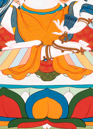 Vajrasattva And Consort | Yab Yum Thangka | Buddhist Deity