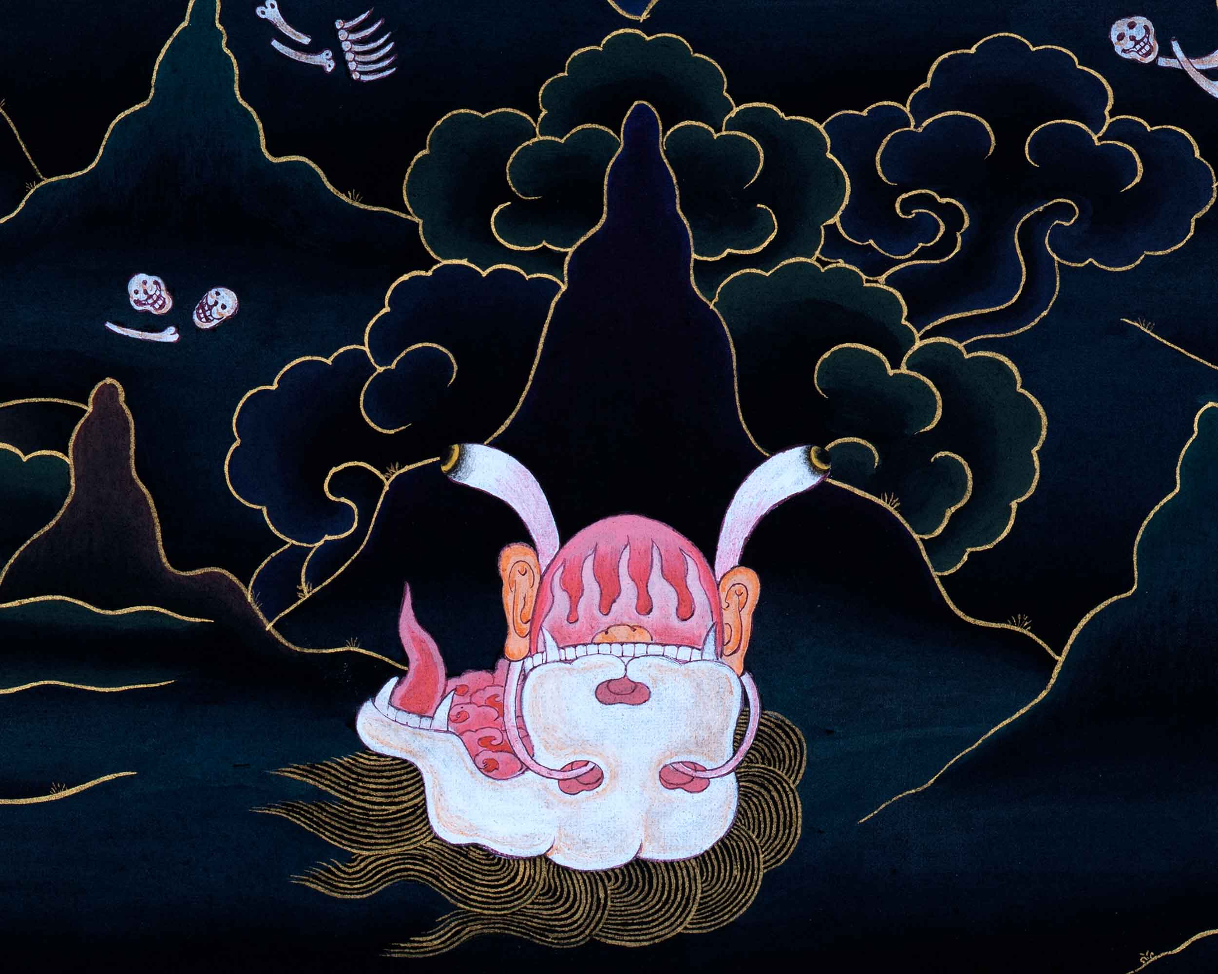 Bernagchen Mahakala Thangka | Traditionally Hand Painted Art