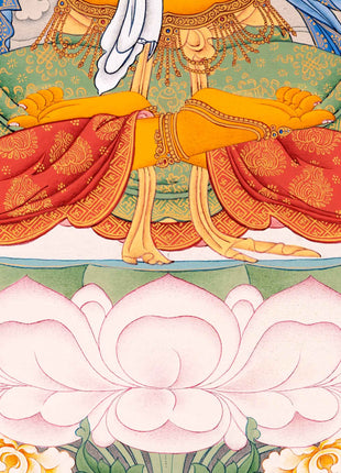Manjushri Thangka, Traditional Karma Gadri Thangka Art