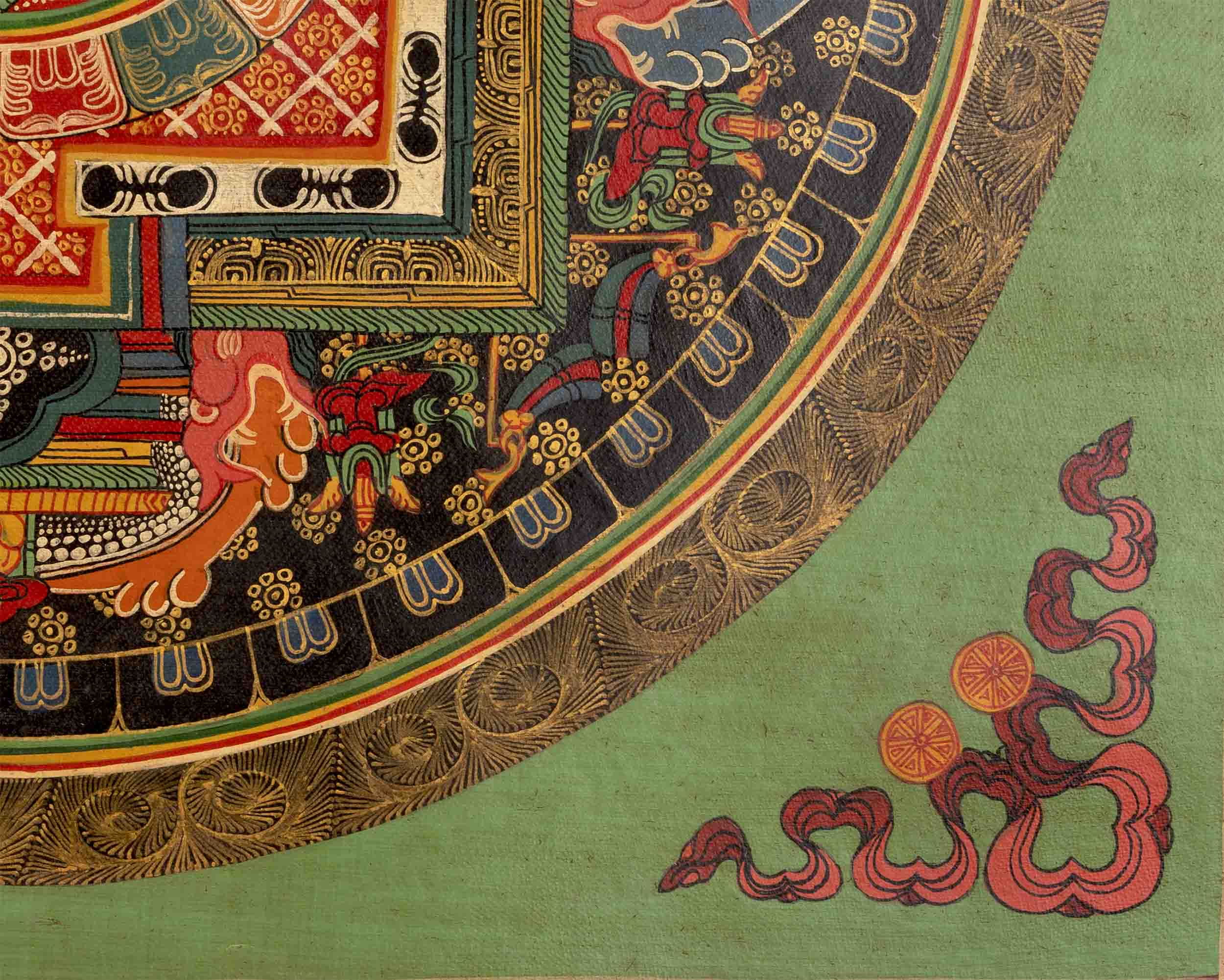 Oil Varnished Sankha Mandala Thangka | Zen Buddhism