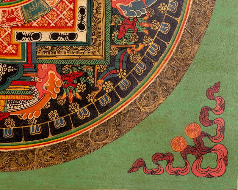 Oil Varnished Sankha Mandala Thangka | Zen Buddhism