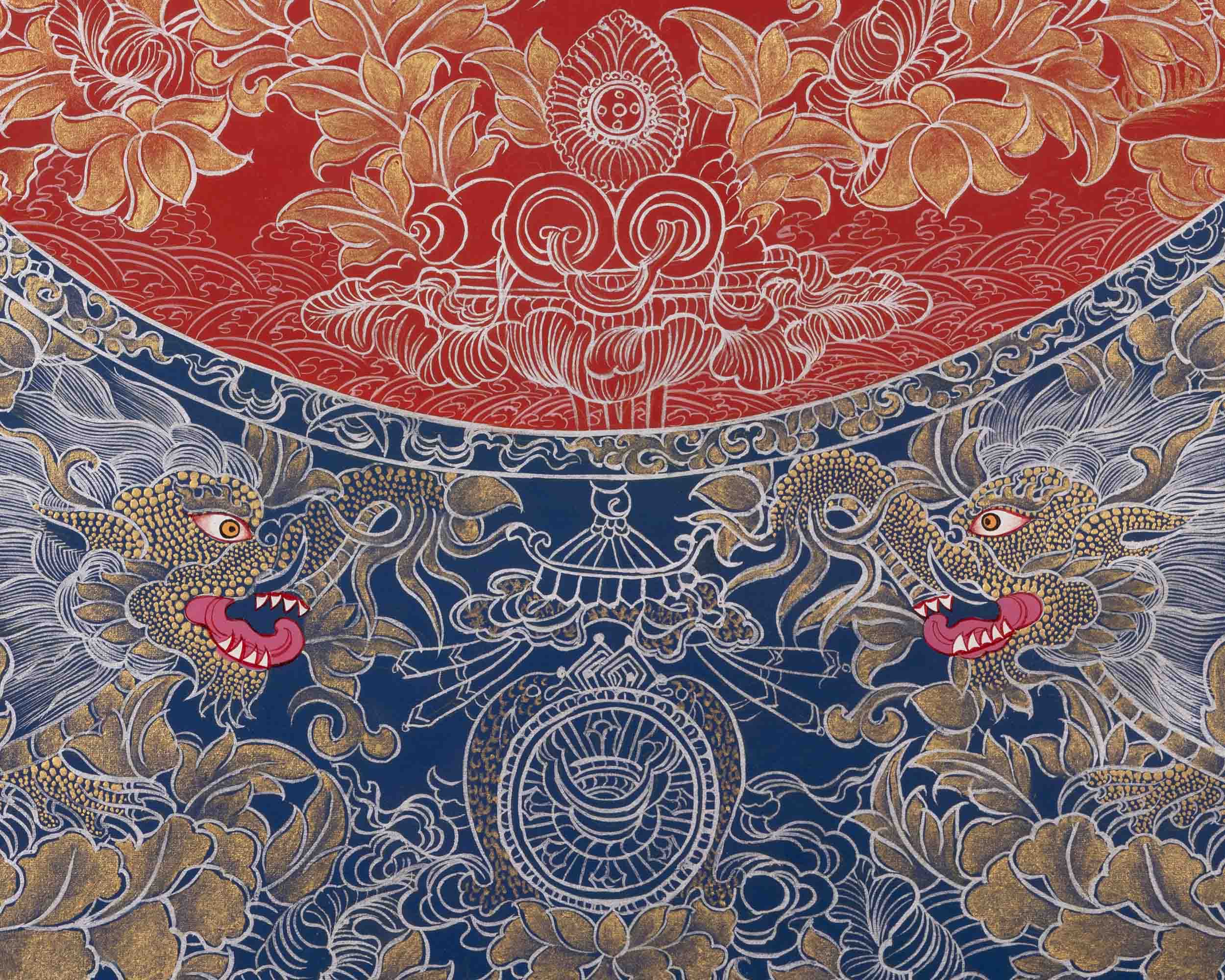 Avalokiteshvara Chengrezig Thangka | Bodhisattva Of Compassion | Wall Decors