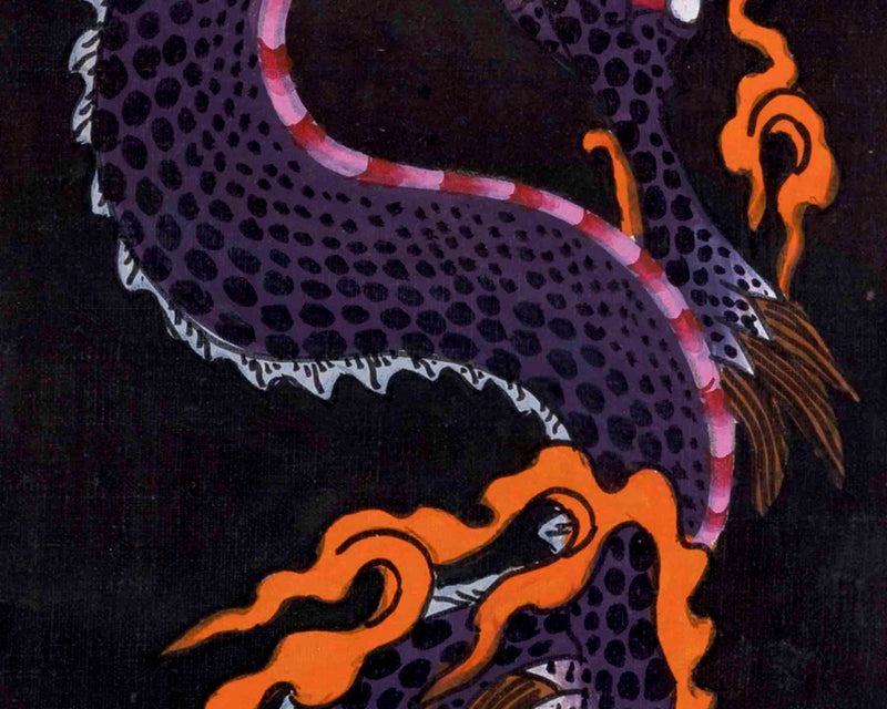 Dragon Painting Thangka | Traditional Tibetan Style