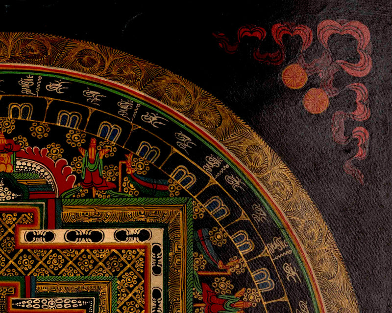 Sankha Mandala Thangka | Hand-Painted Wall Decor Art