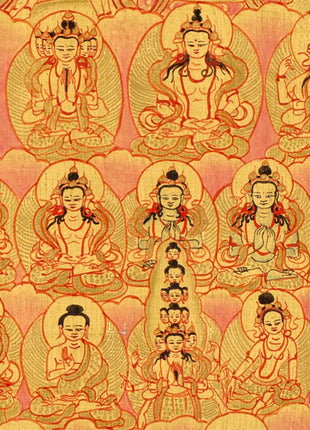 Refugee Tree Thangka | Golden Tsogksing Gelug Thangka