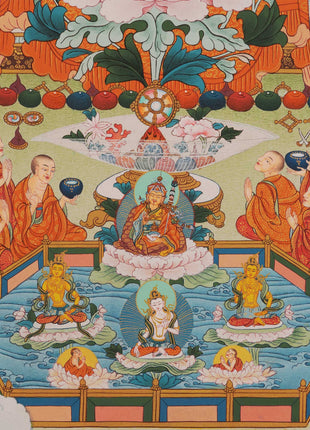 Amitabha Buddha Thangka Singham | Karma Gadri Style Thangka
