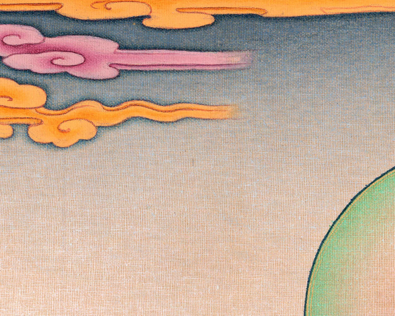 Guru Rinpoche Empowerment Thangka Print | Tibetan Poster Of Lotus Born Master As Wall Art