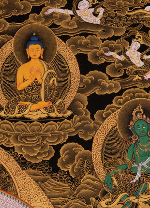 1000 Armed Chenrezig Thangka | Traditional Karma Gadri Art