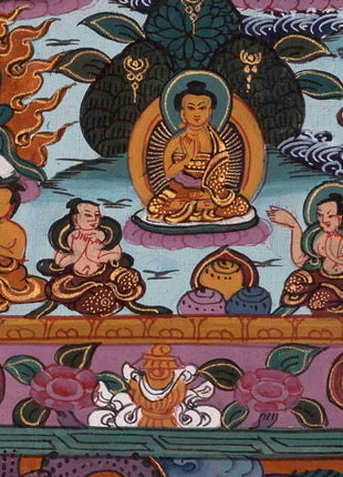 Shakyamuni Buddha Life Story | Religious Buddhist Thangka | Wall Decors