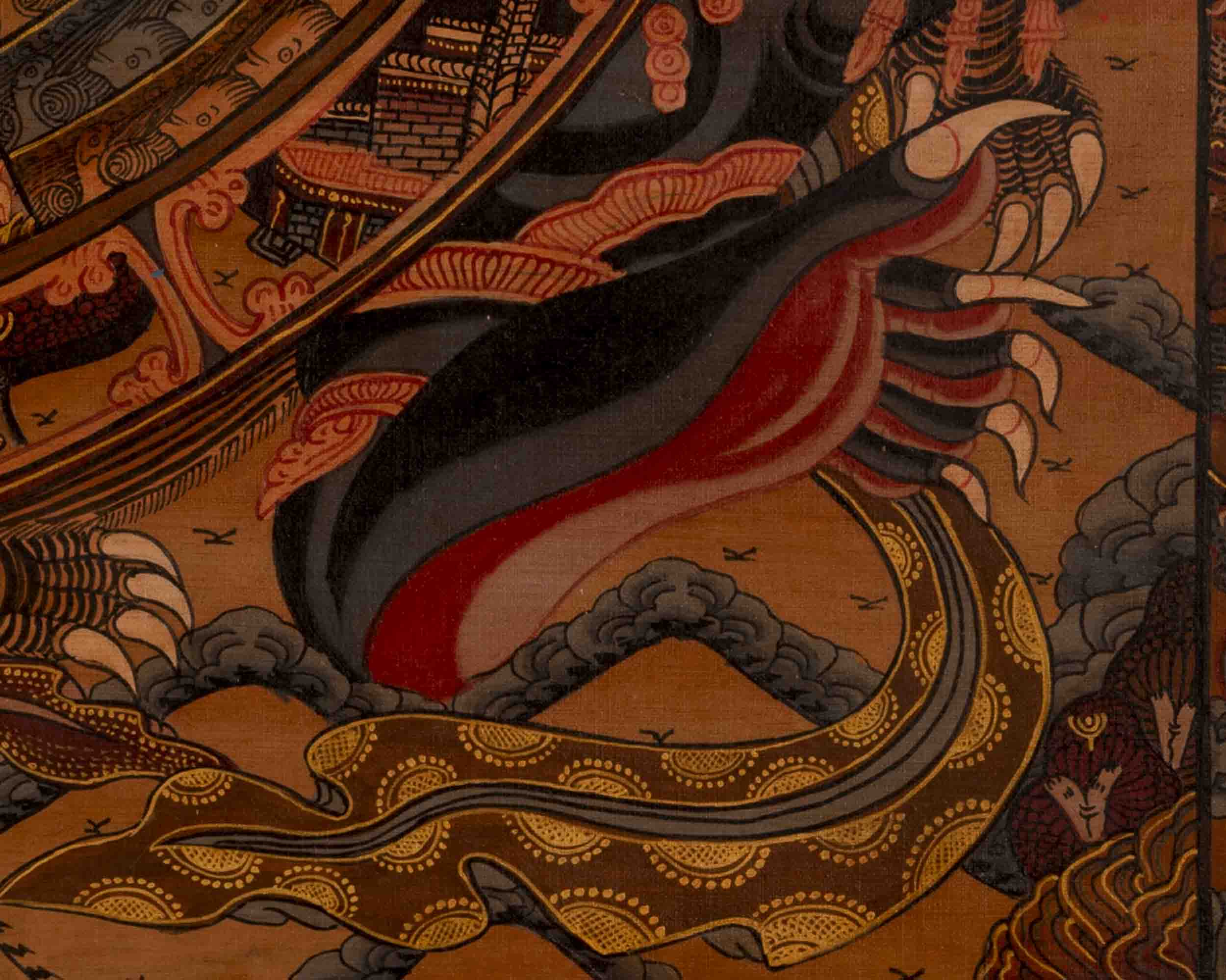 Wheel Of Life Painting | Traditional Tibetan Thangka | Wall Decors