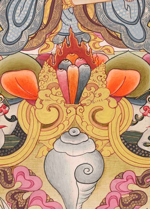 Avalokitesvara Chengrezig Thangka | Traditional Tibetan Art