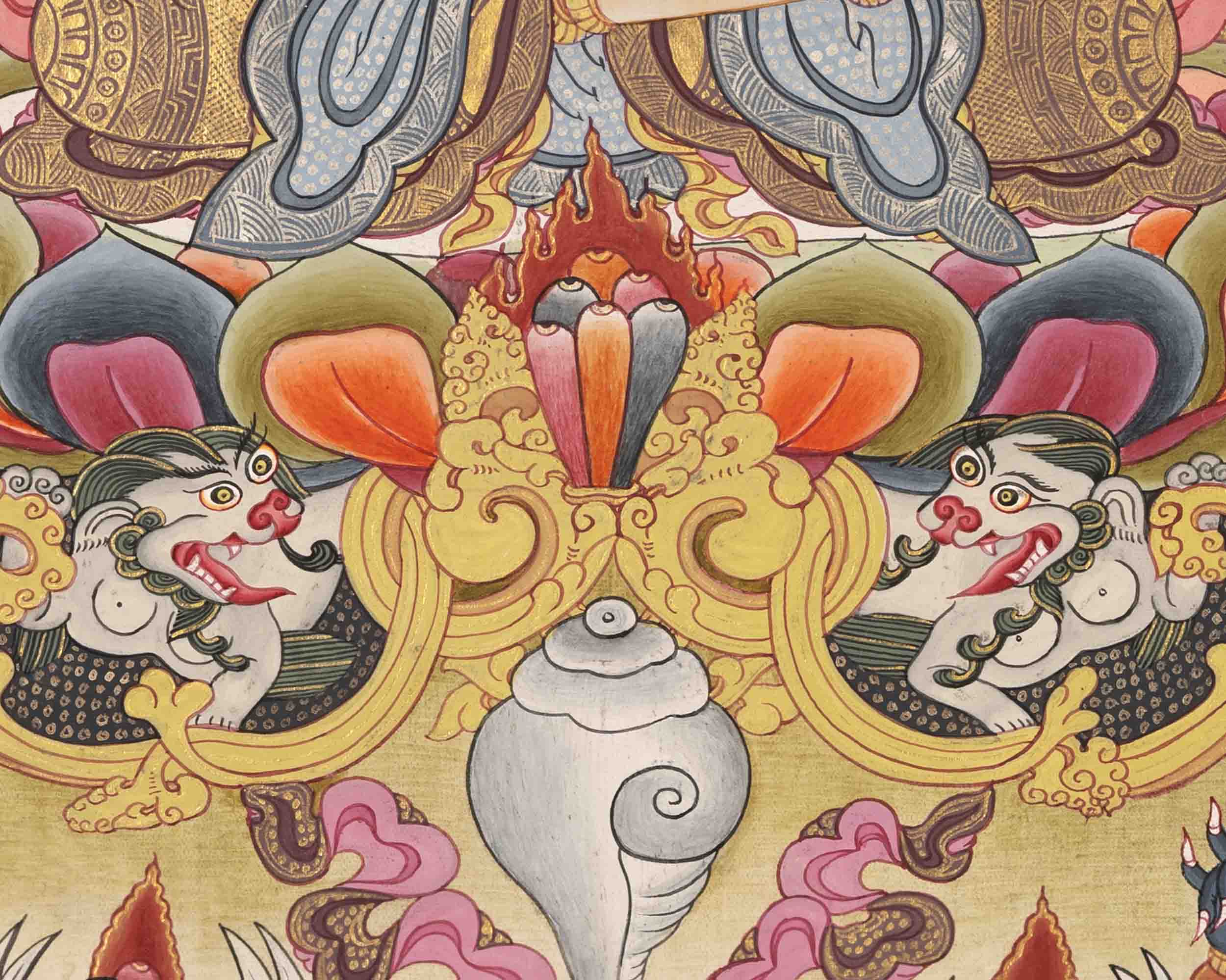 Avalokitesvara Chengrezig Thangka | Traditional Tibetan Art