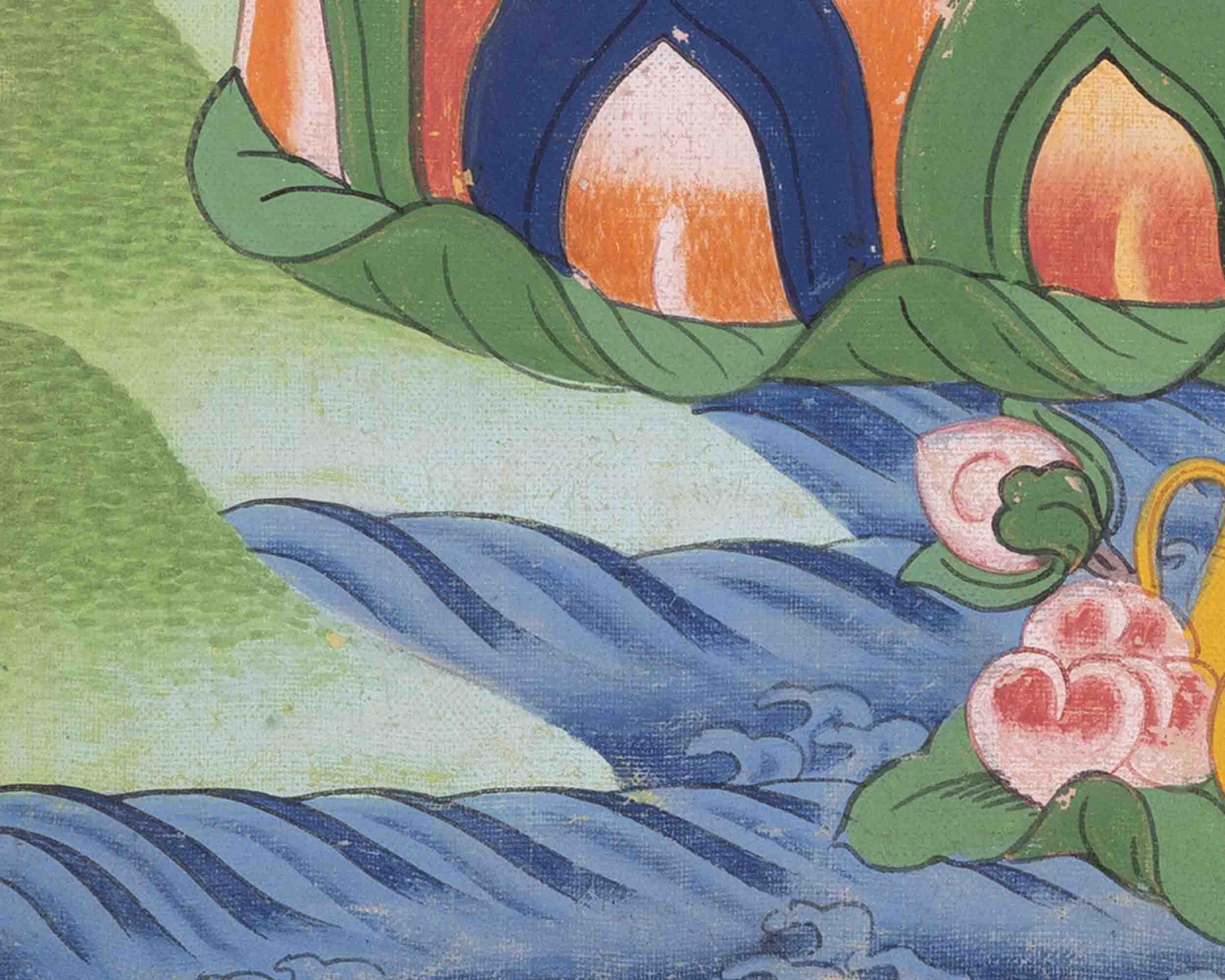 Vintage Shakyamuni Buddha | Traditional Buddhist Thangka | Wall Decors