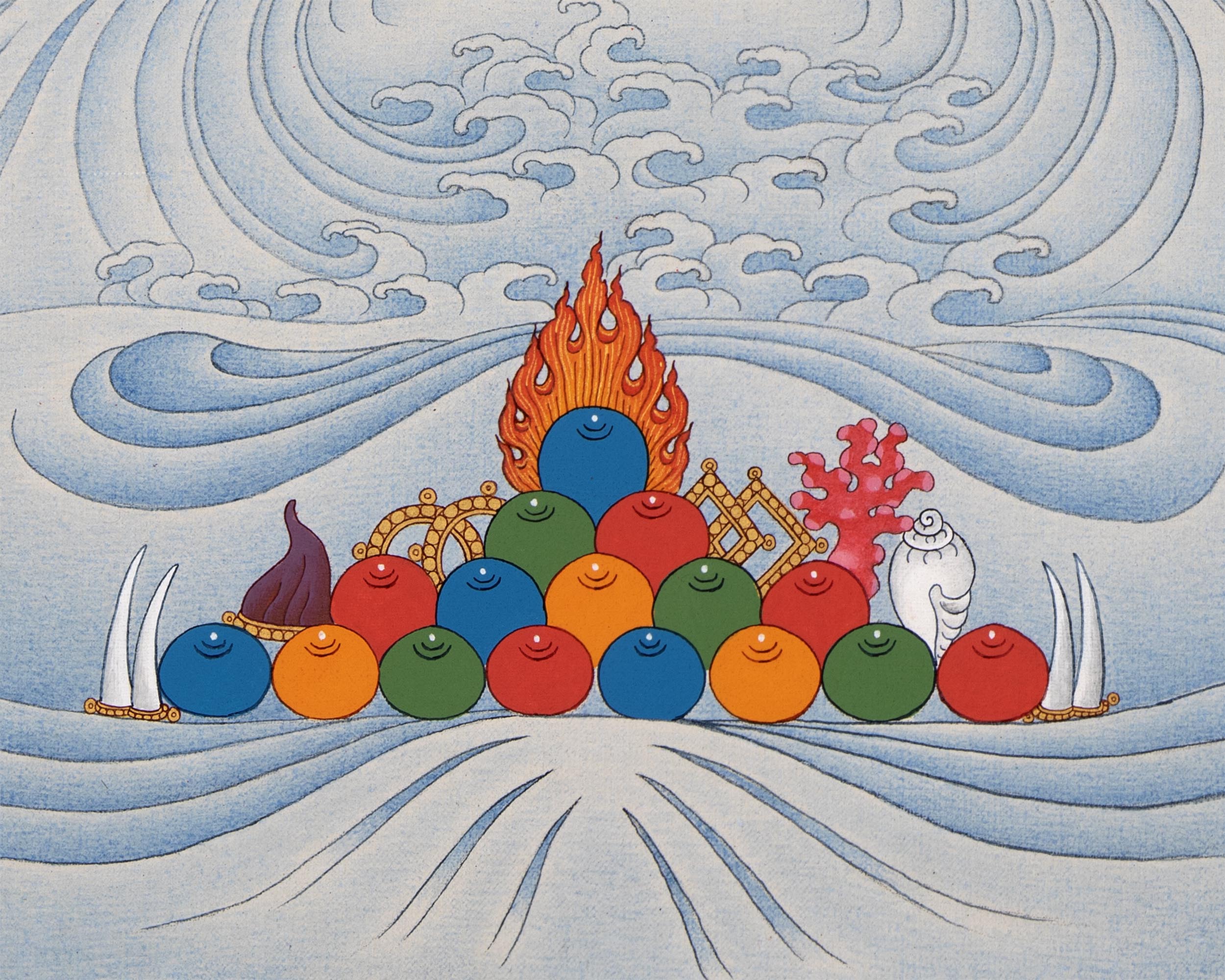 Manjushri Thangka Art | Traditional Karma Gadri Style