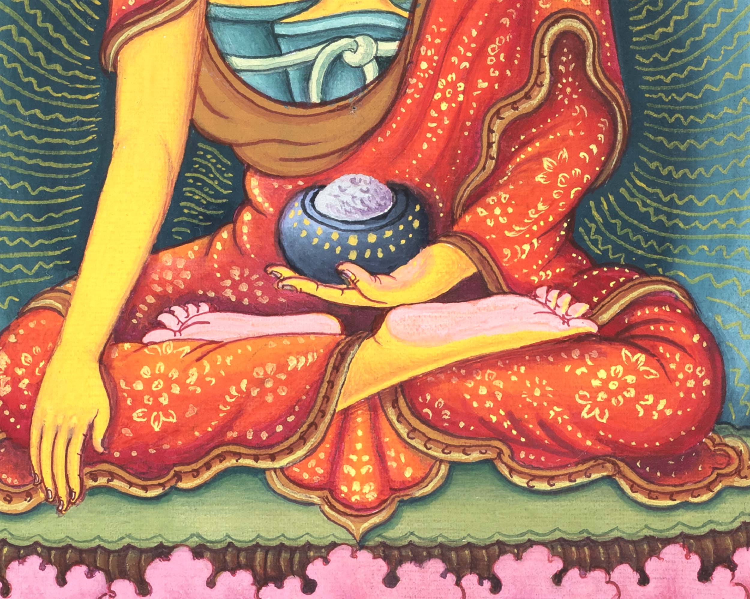 Buddha Shakyamuni Mandala | Newari Thangka Print
