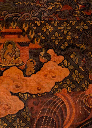 Wheel Of Life Buddhist Painting | Religious Thangka Art | Wall Decors
