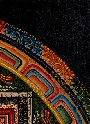 Traditional Mandala Thangka | Tibetan Handpainted Art | Religious Wall Decors