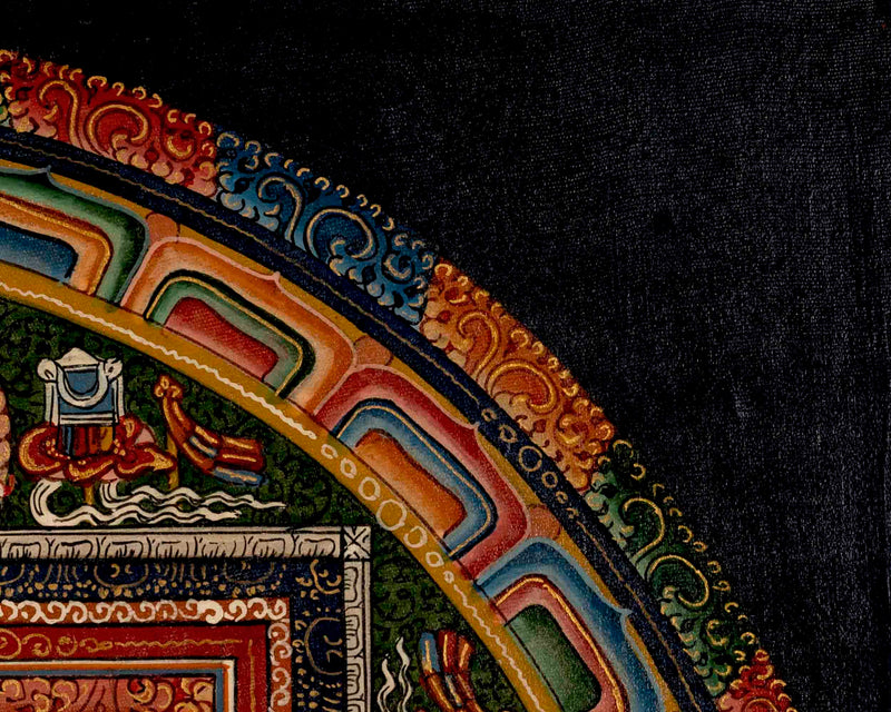 Traditional Mandala Thangka | Tibetan Handpainted Art | Religious Wall Decors