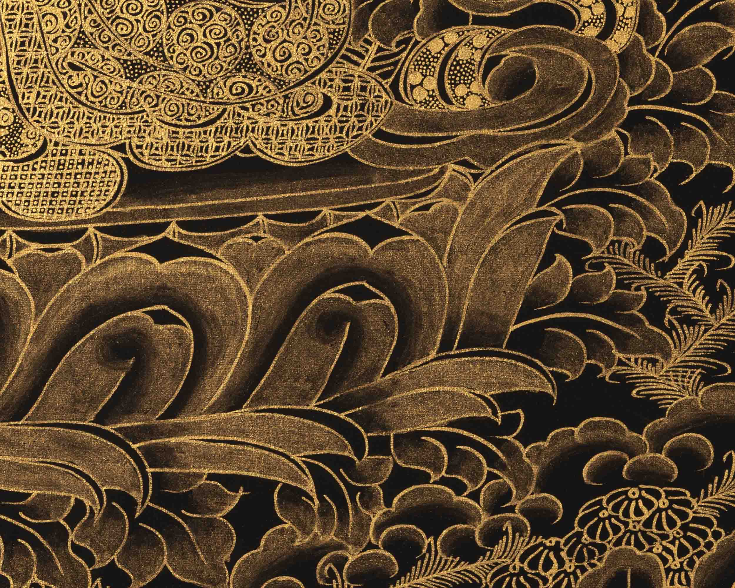 Dzambala Thangka Painting | Deity Of Wealth | Wall Decors