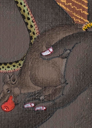 Black Dzambhala Thangka | High Quality Giclee Canvas Print | Digital Print