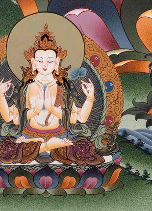 Bodhisattva Manjushree Thangka | Art Painting