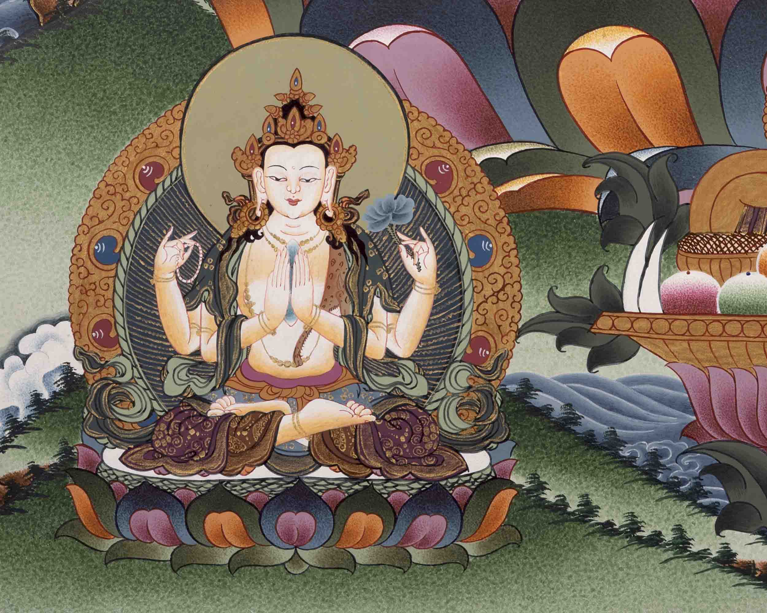 Bodhisattva Manjushree Thangka | Art Painting