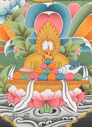 Guru Rinpoche Thangka | Traditional Handpainted Art | Wall Decors