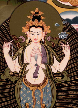 Amitabha Buddha Thangka | Religious Buddhist Art | Wall Decors