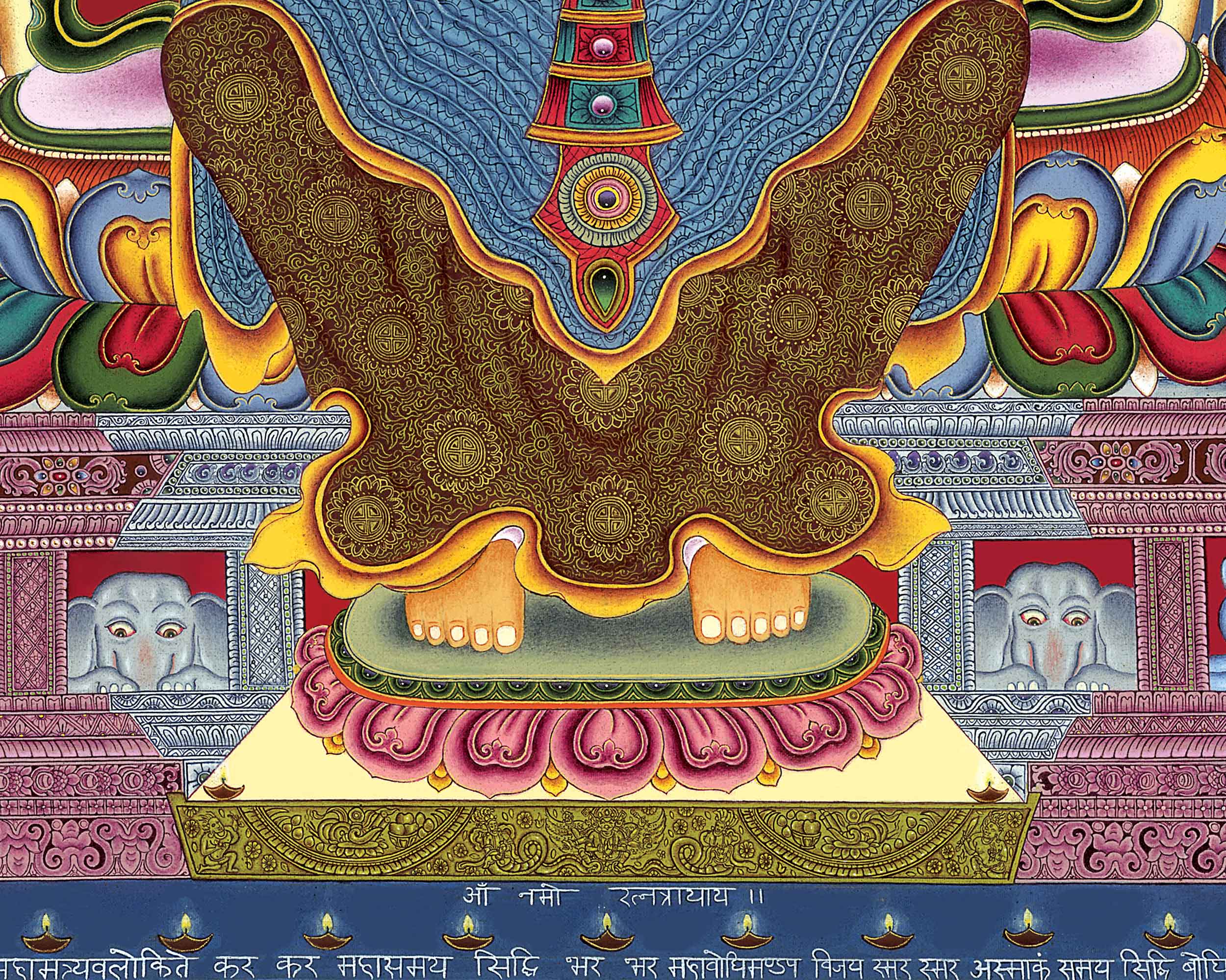 Maitreya Future Buddha Thangka Print | Digital Canvas Print