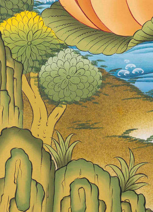 Dzambala Kubera Thangka | Religious Buddhist Art | Wall Decors
