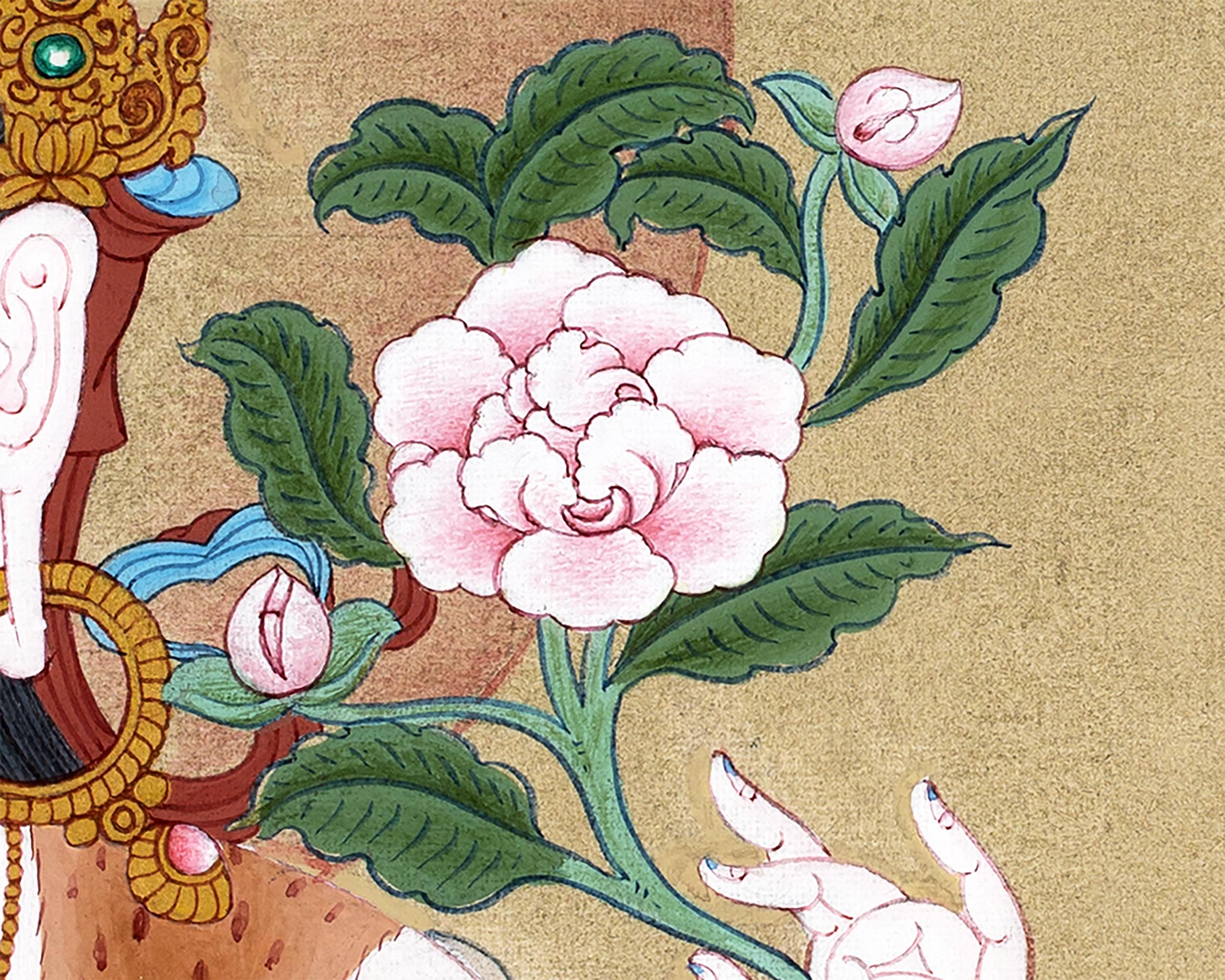 Chenrezig  | Four Arms Avalokiteshvara Thangka | Bodhisattva Painting