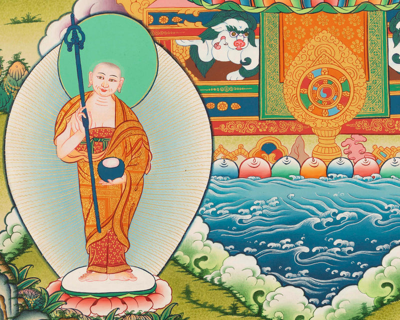 Himalayan Buddha Shakyamuni | Originally Hand-Painted Thangka