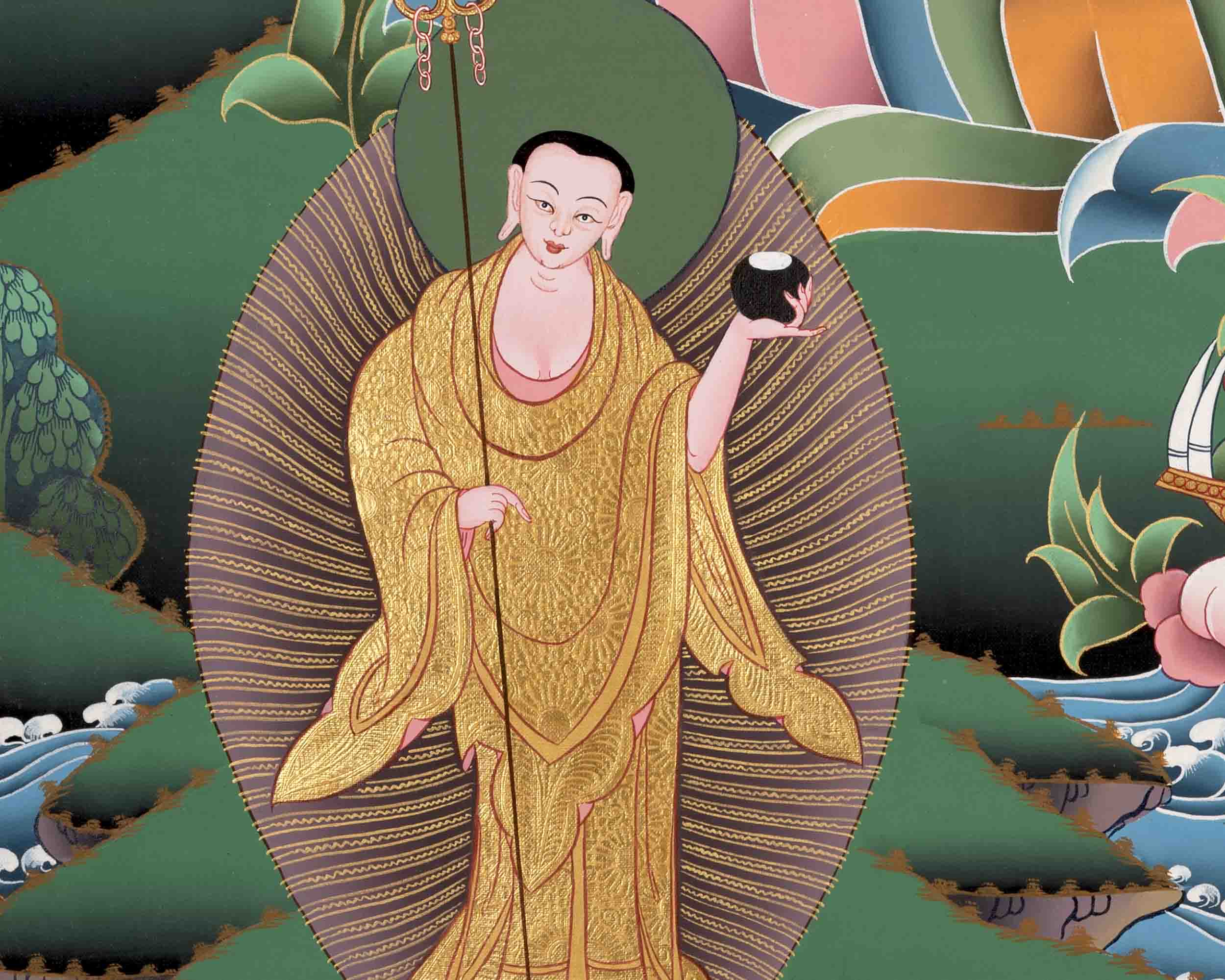 Religious Shakyamuni Buddha Thangka  | Buddhist Art | Wall Decors