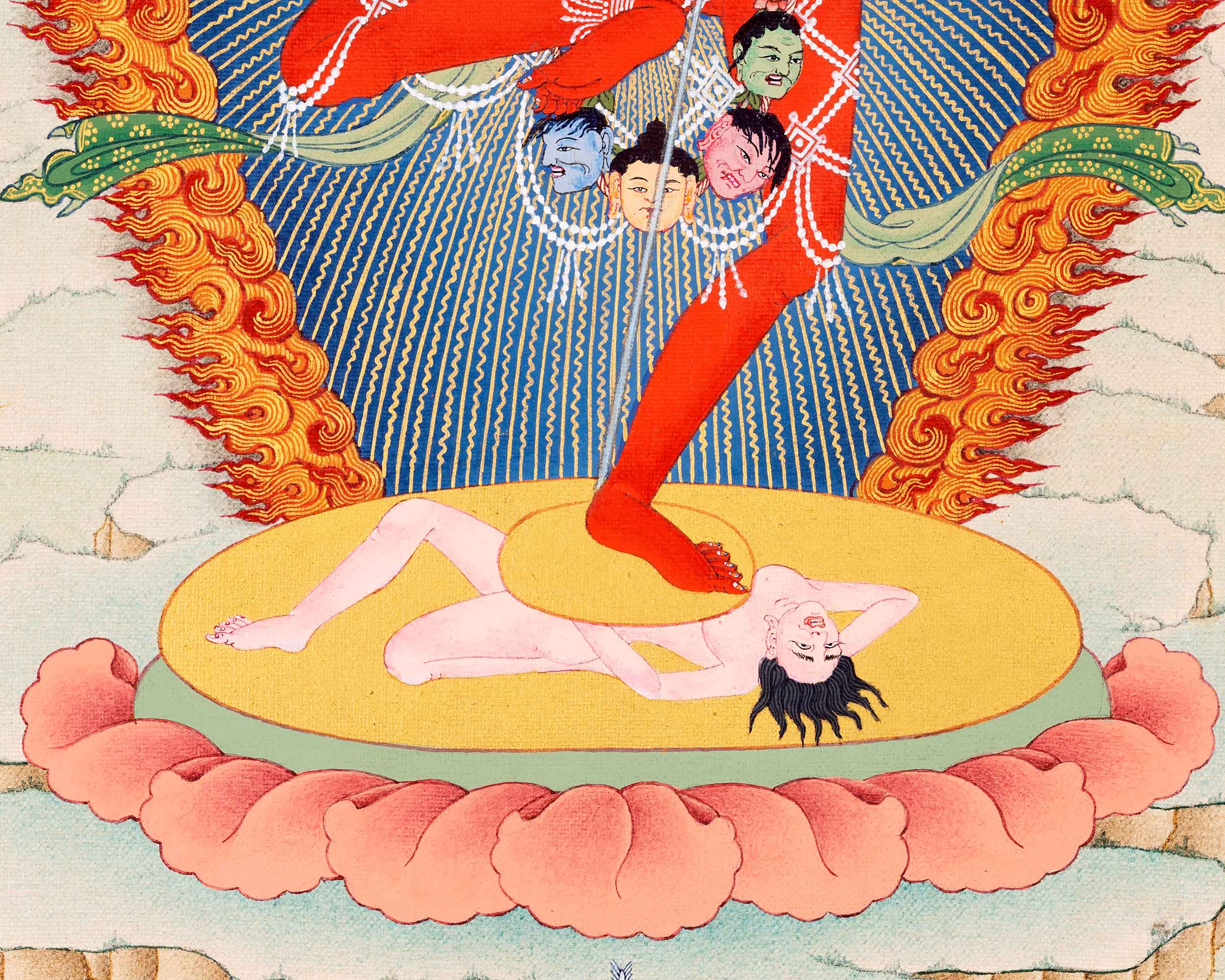 Vajravarahi Thangka Painting | Hand Painted Traditional Dakini Art