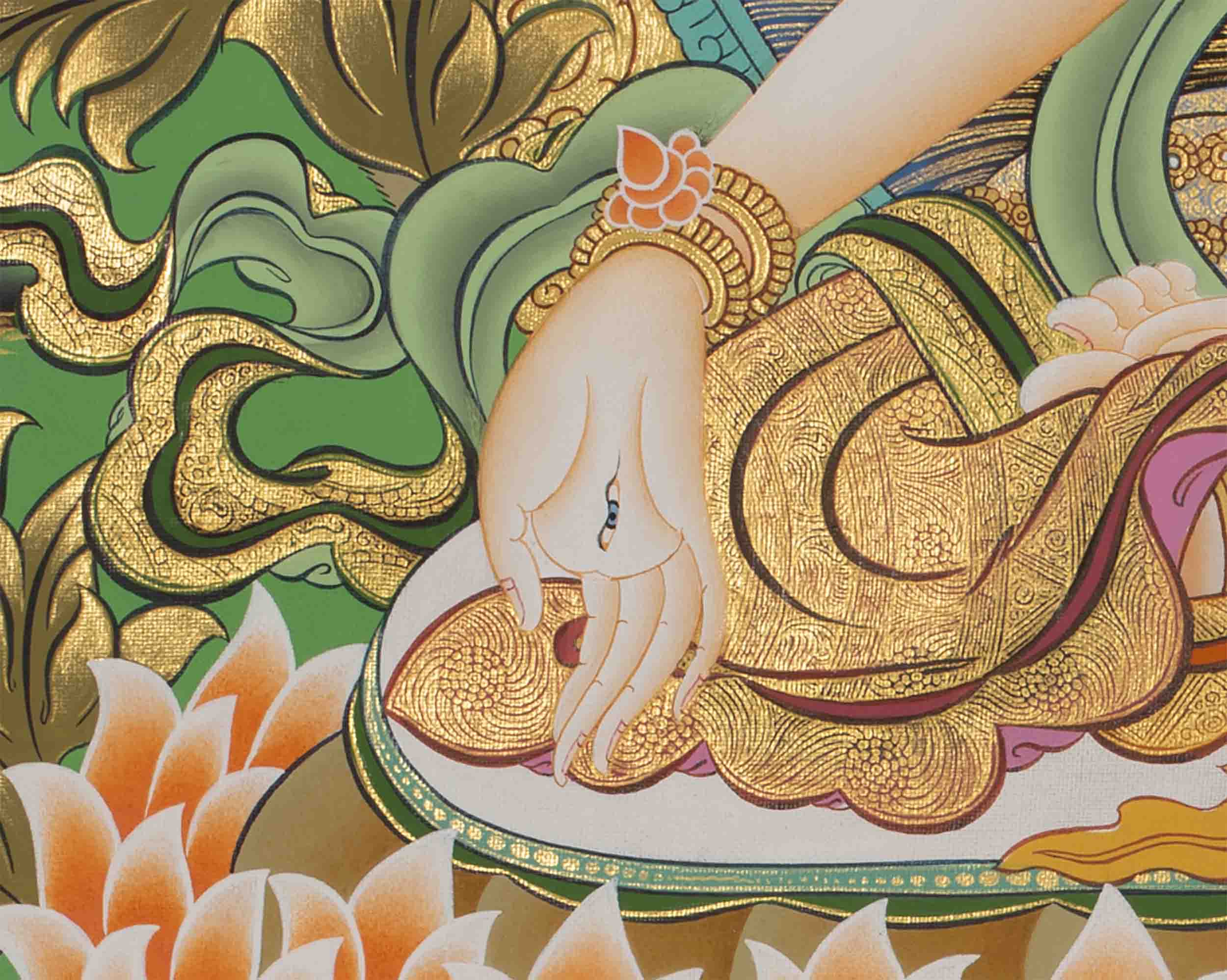 Handpainted White Tara | Tibetan Tara Print